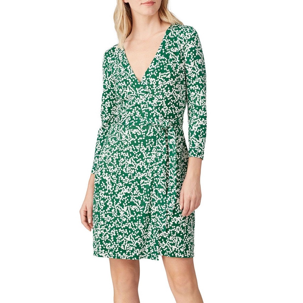Diane Von Furtsenberg Green Wrap Dress